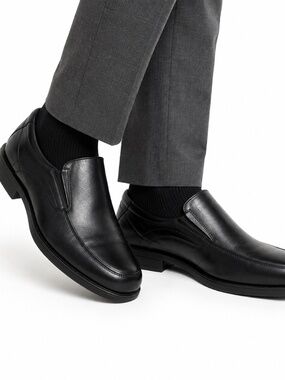 Florsheim Men's Black Leather Slip-On Dress Loafers Comfort Shoes Size 12D